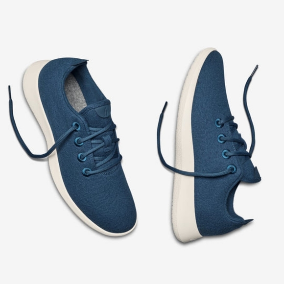 Allbirds Wool Runners Merino Wool Shoes Size 7 Blue - Picture 3 of 15